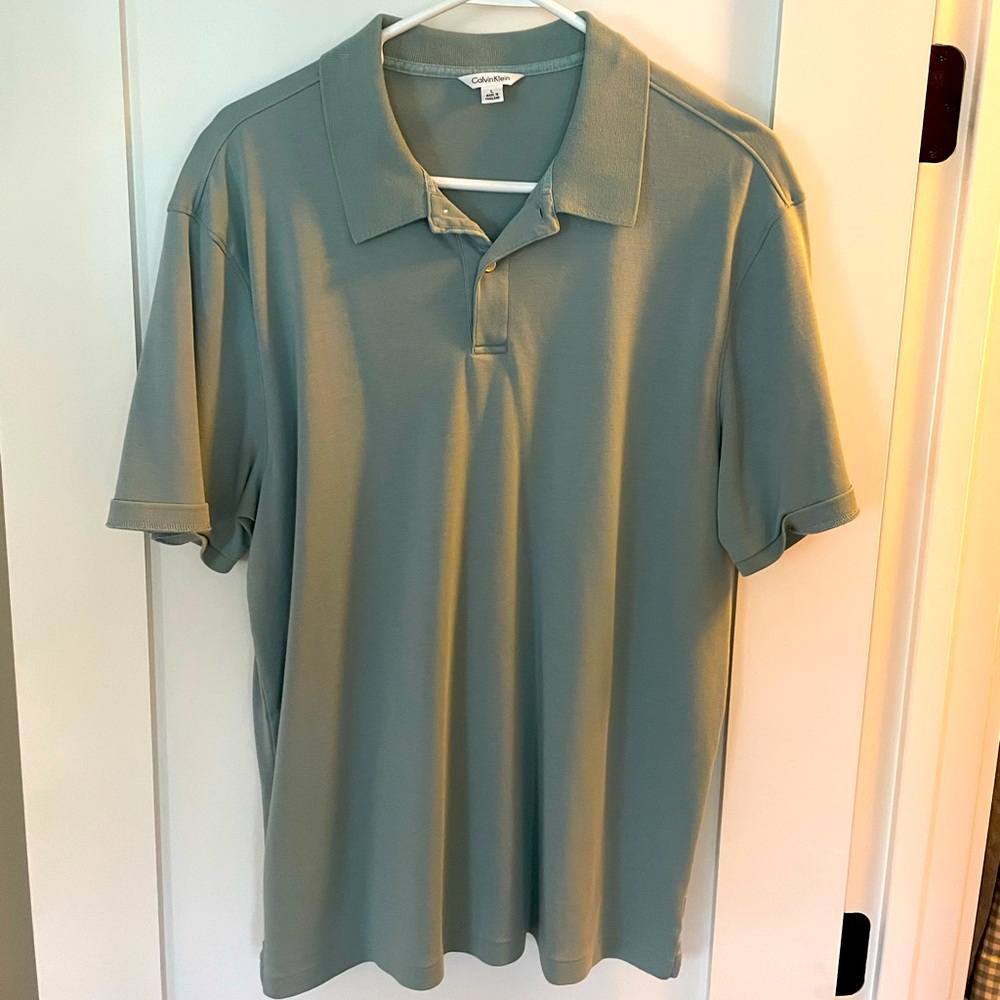 Green Calvin Klein Golf Shirt